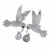 4596 Kolczyki srebrne pozłacane białym złotem Austrian Crystal wiszące cyrkonie Xuping 
